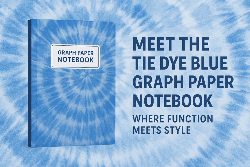 Meet the Tie Dye Blue Graph Paper Notebook – Where Function Meets Style